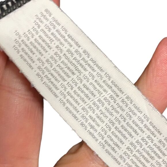 Striped paper bag blue and white shorts belt tie in front - Picture 2 of 3